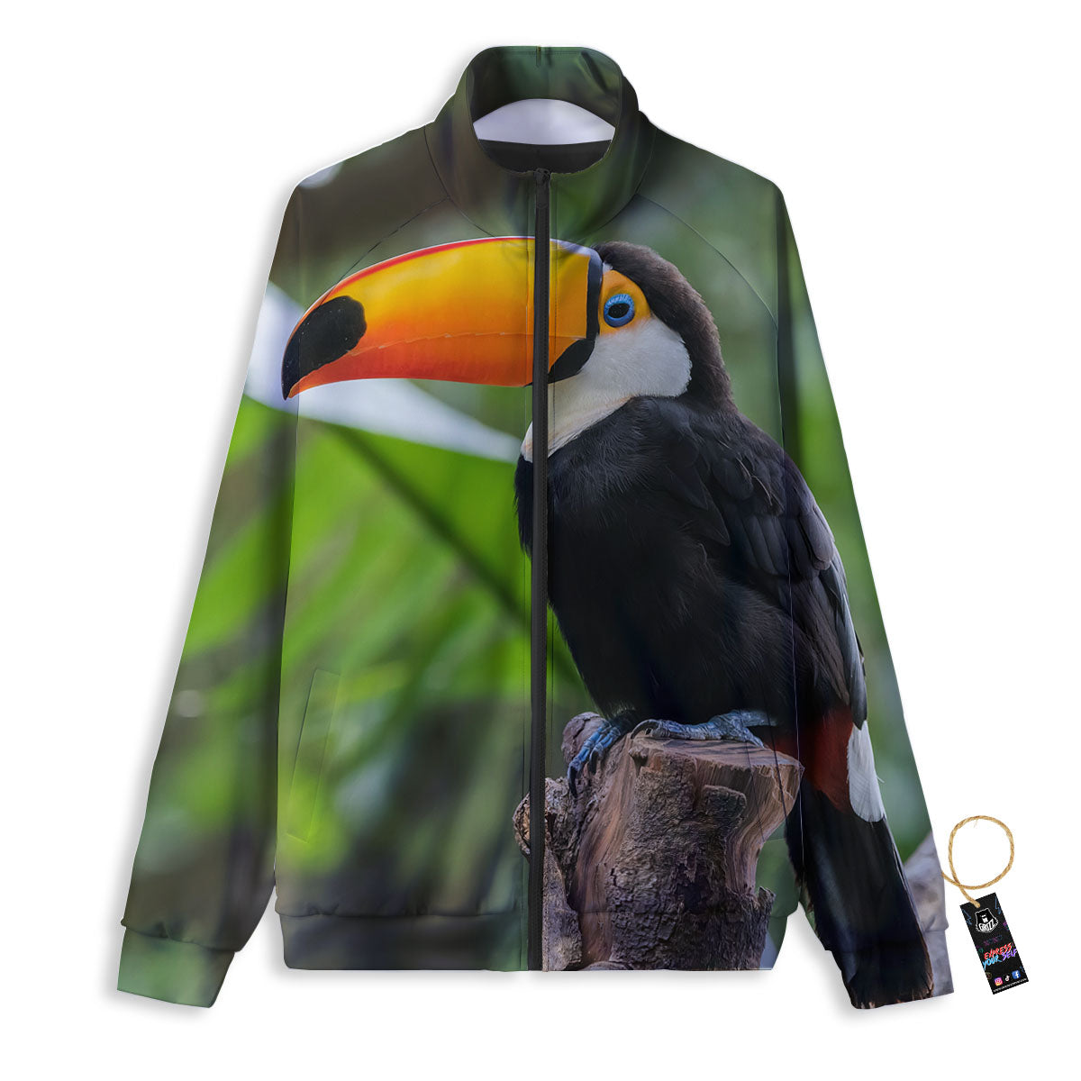 Toucan Aloha Keel-Billed Print Track Jacket-grizzshop