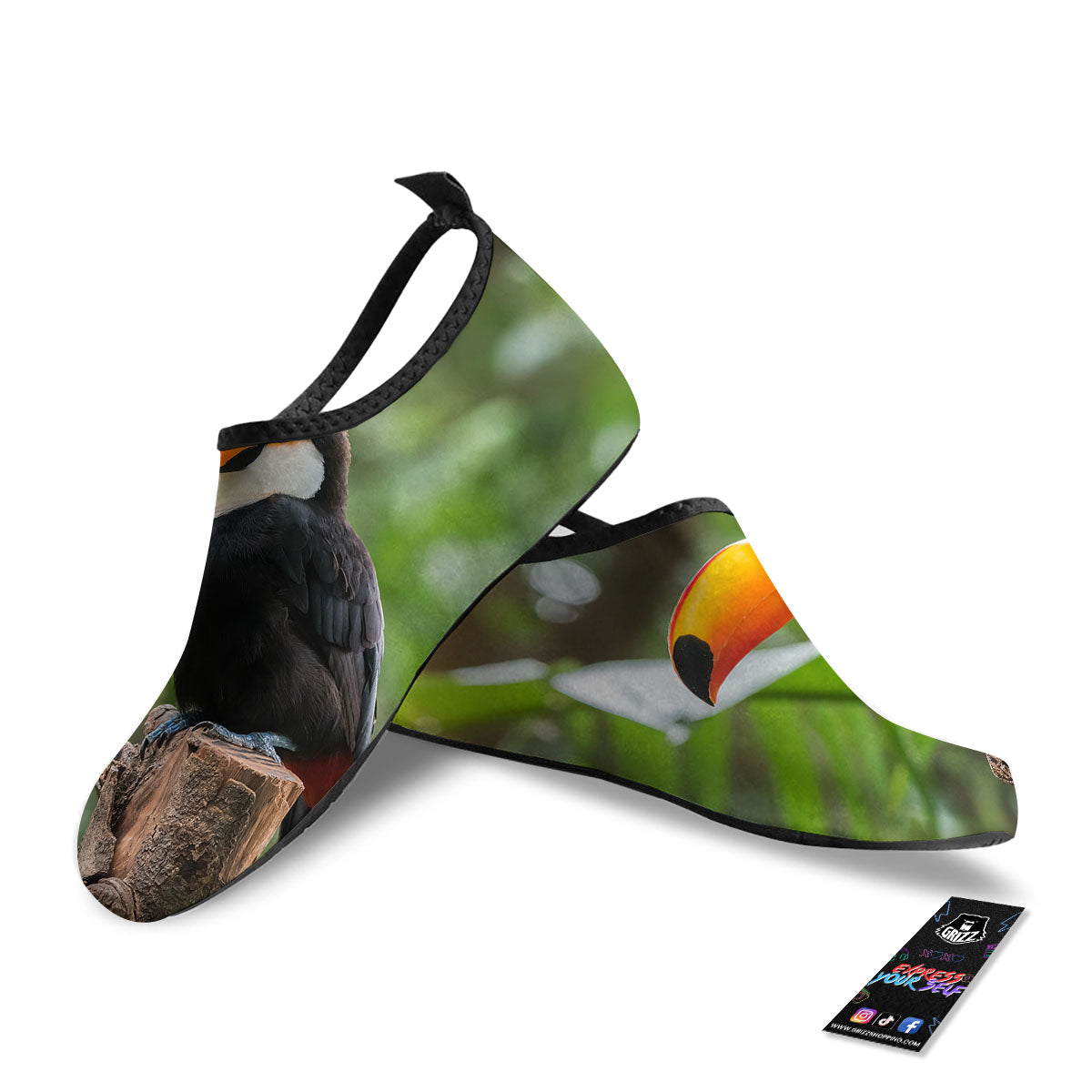 Toucan Aloha Keel-Billed Print Water Shoes-grizzshop