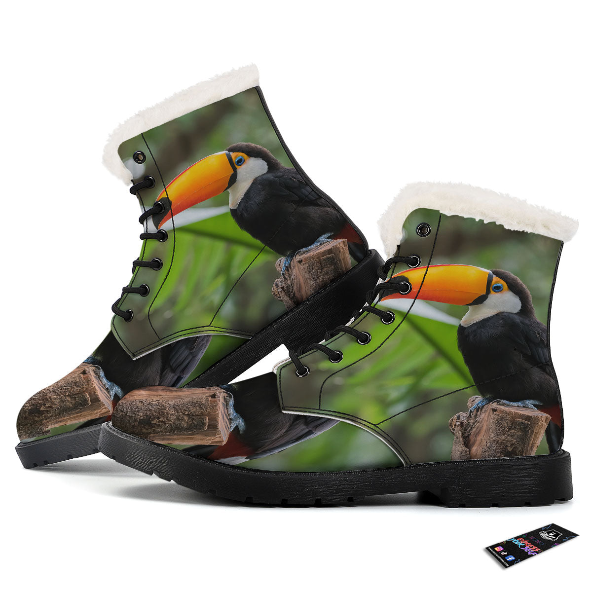 Toucan Aloha Keel-Billed Print Winter Boots-grizzshop