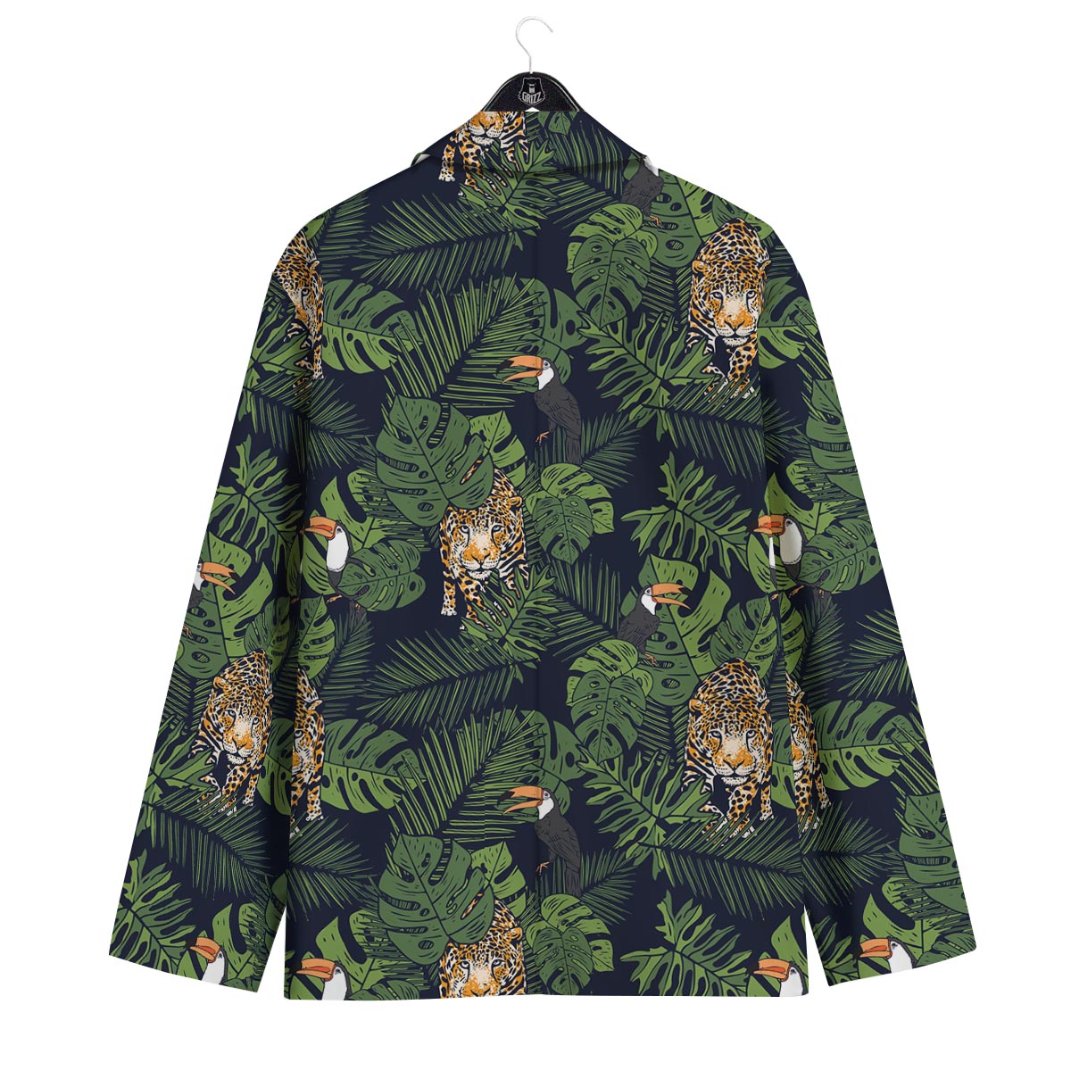 Toucan And Tiger Print Pattern Men's Sport Coat-grizzshop