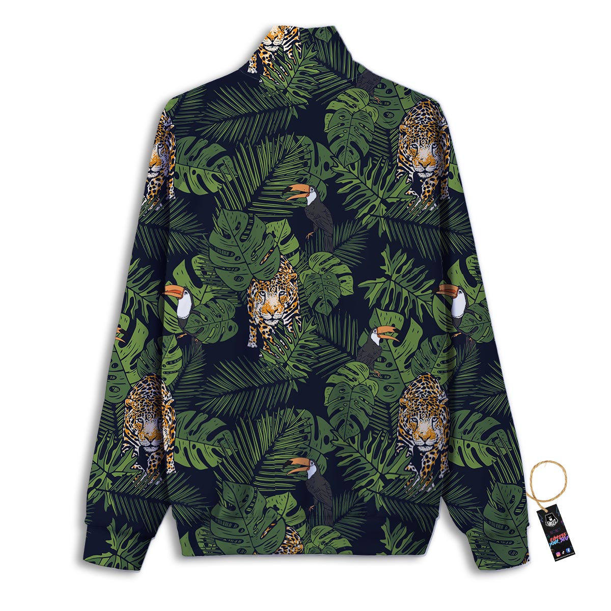 Toucan And Tiger Print Pattern Track Jacket-grizzshop