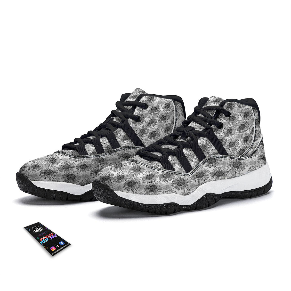 Toucan Exotic Tropical Print Pattern Black Bball Shoes-grizzshop