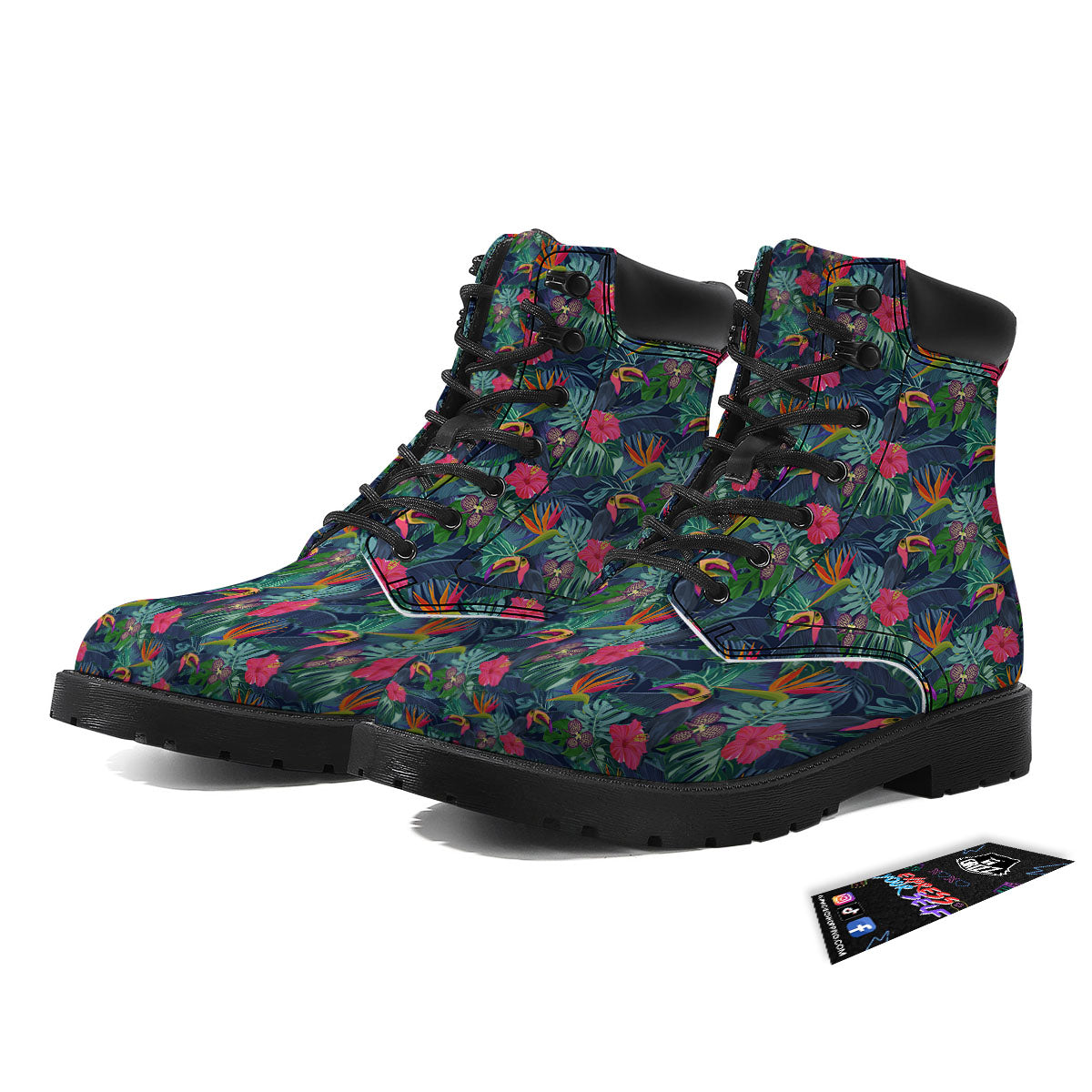 Toucan Exotic Tropical Print Pattern Boots-grizzshop