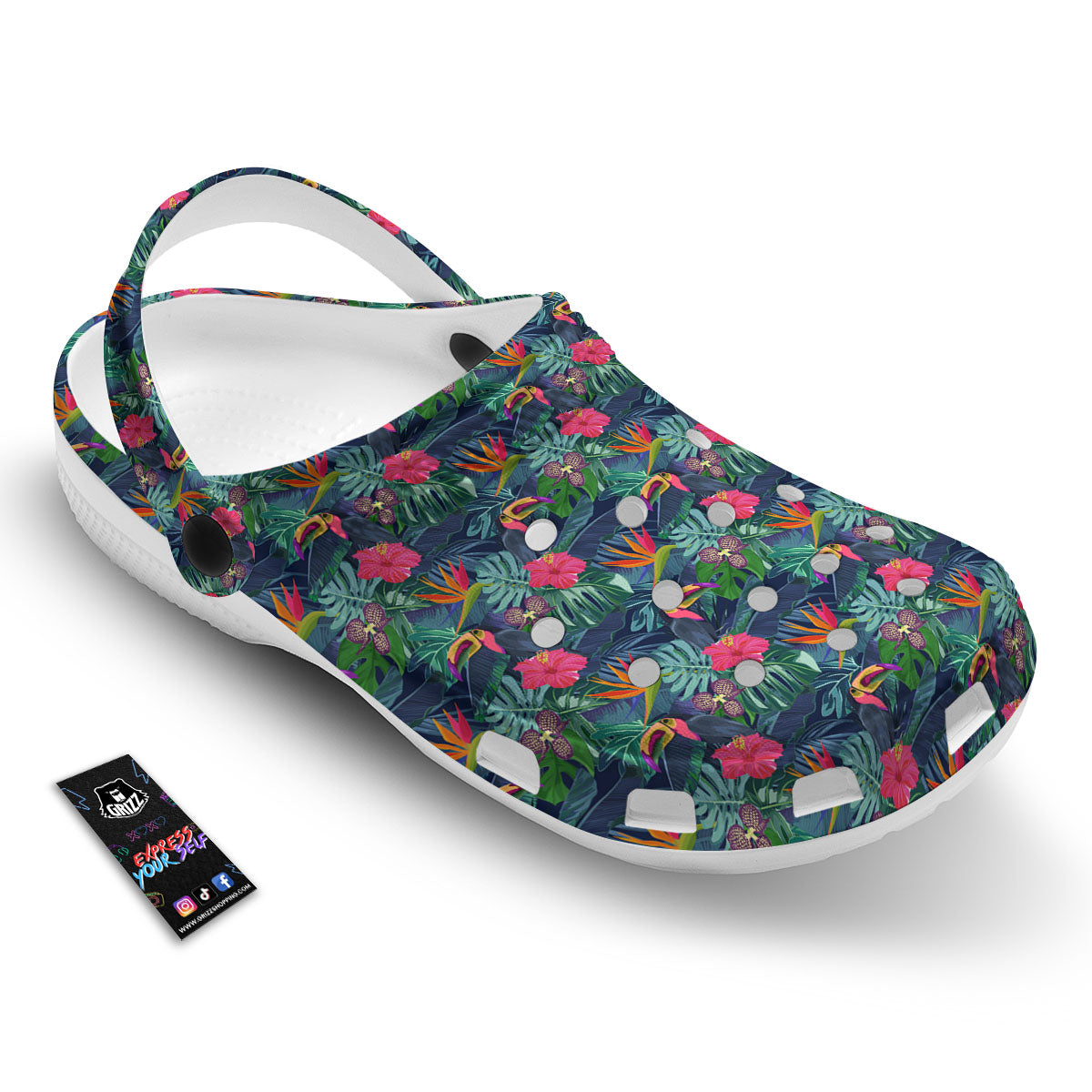 Toucan Exotic Tropical Print Pattern Clog-grizzshop