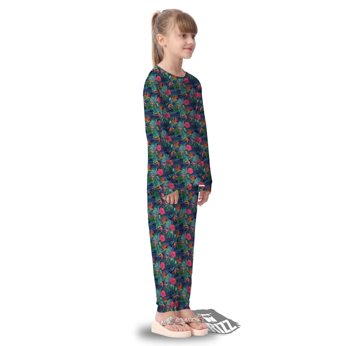Toucan Exotic Tropical Print Pattern Kid's Pajamas-grizzshop