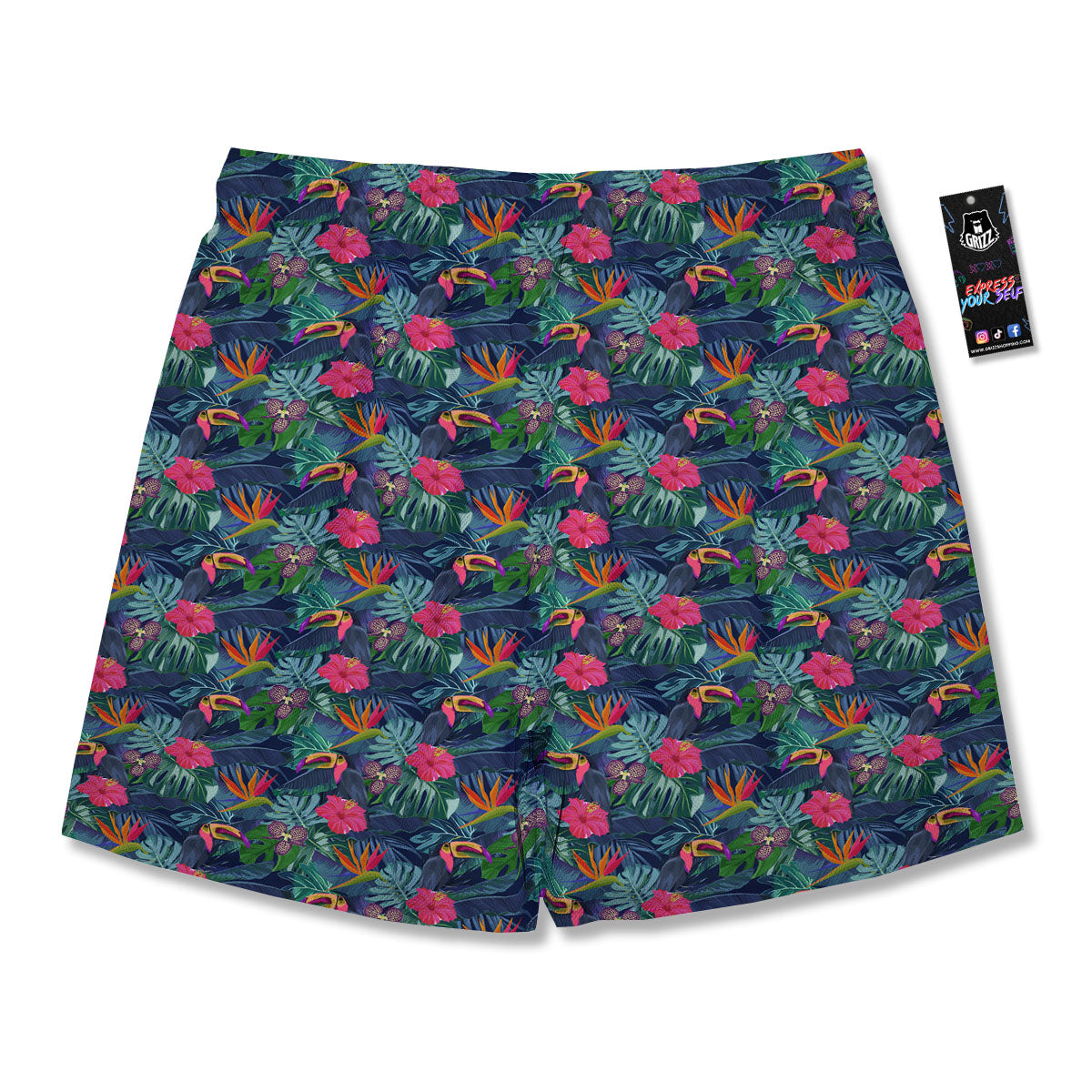 Toucan Exotic Tropical Print Pattern Men's Running Shorts-grizzshop