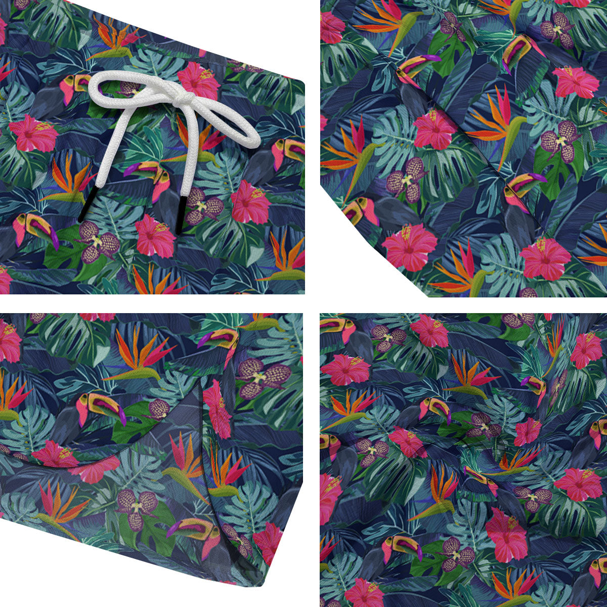 Toucan Exotic Tropical Print Pattern Men's Running Shorts-grizzshop