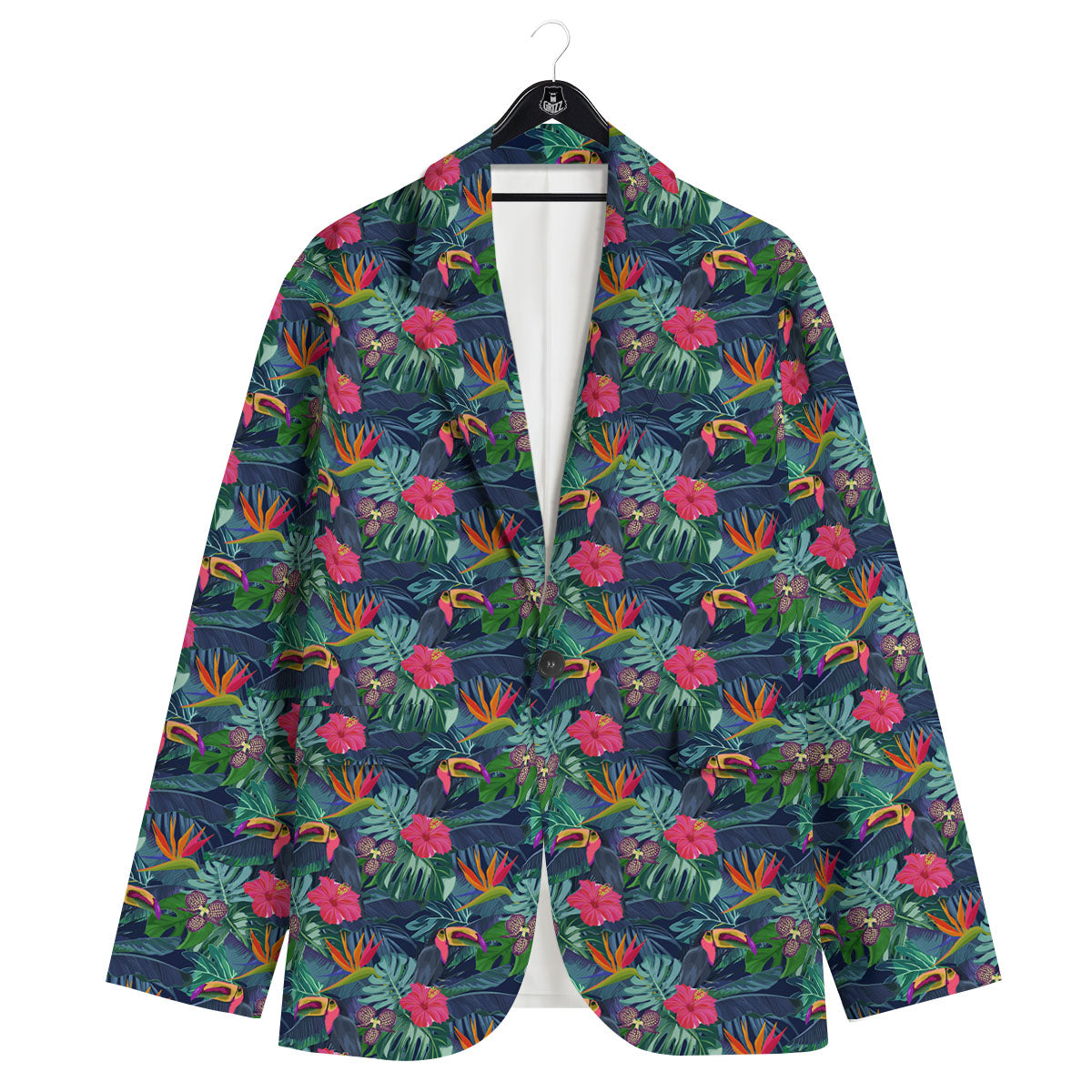 Toucan Exotic Tropical Print Pattern Men's Sport Coat-grizzshop
