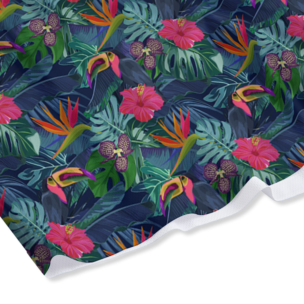 Toucan Exotic Tropical Print Pattern Mesh Shorts