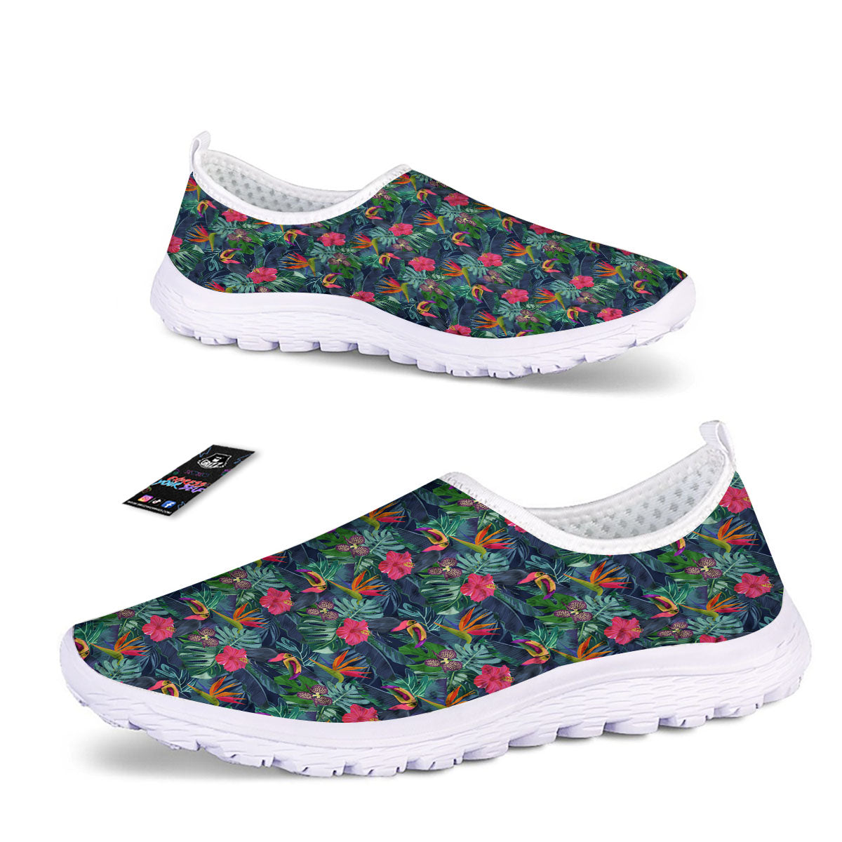 Toucan Exotic Tropical Print Pattern Nurse Shoes-grizzshop