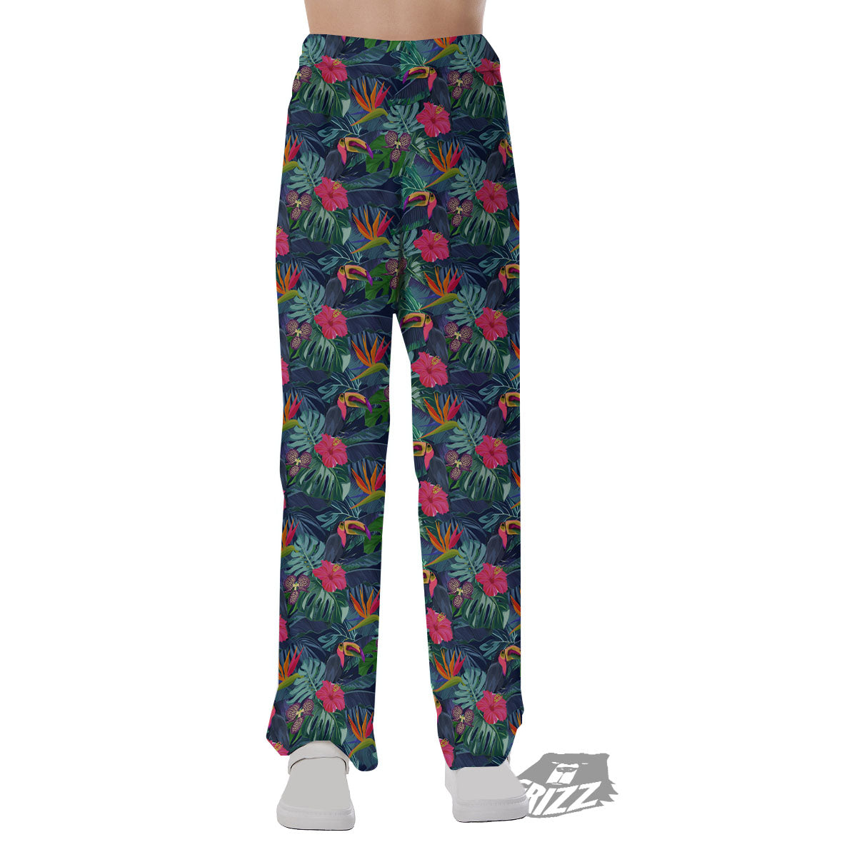 Toucan Exotic Tropical Print Pattern Pajama Pants-grizzshop