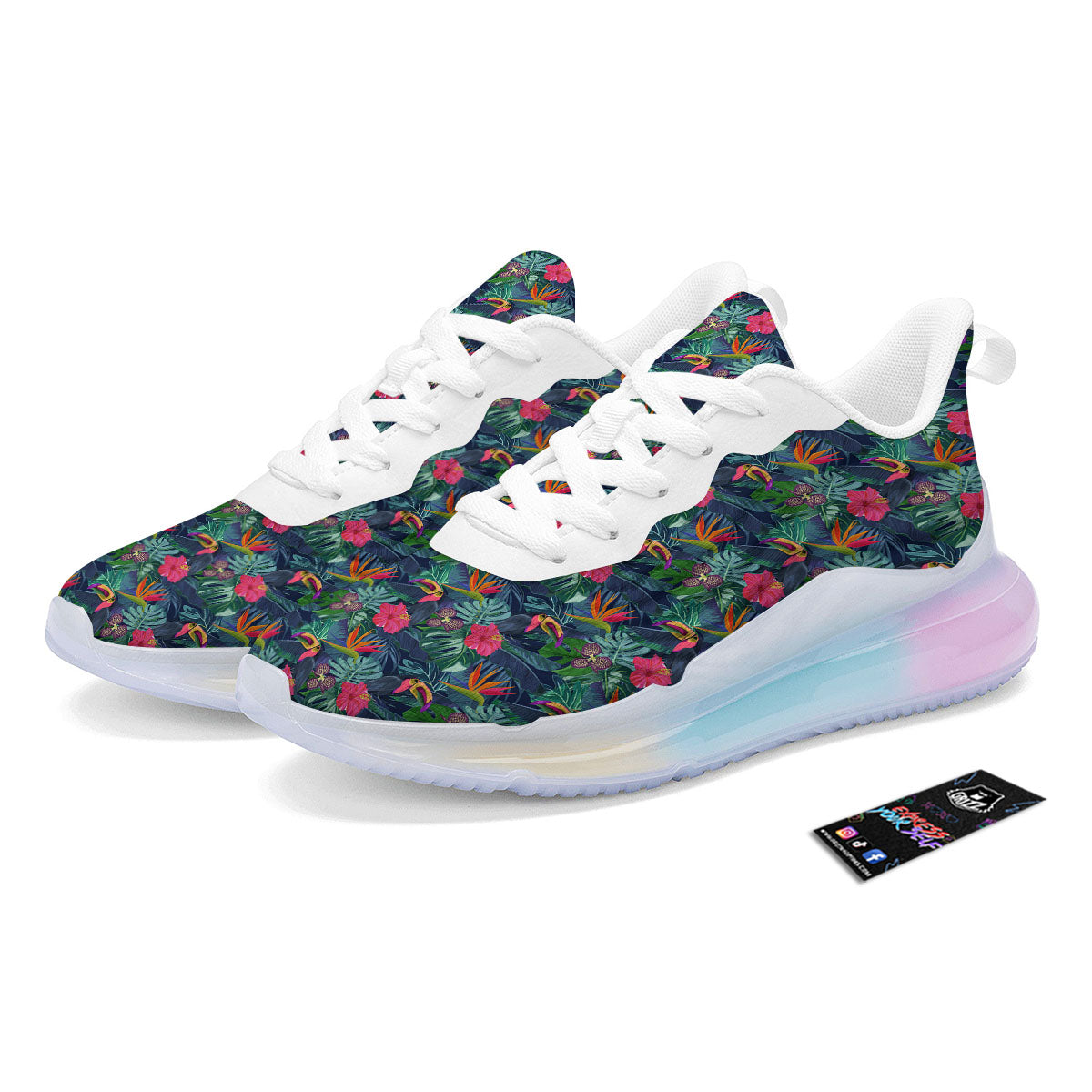 Toucan Exotic Tropical Print Pattern Running Sneakers-grizzshop