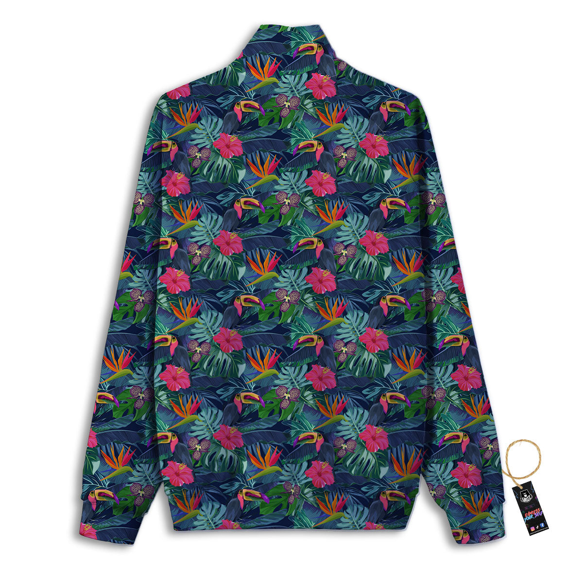 Toucan Exotic Tropical Print Pattern Track Jacket-grizzshop