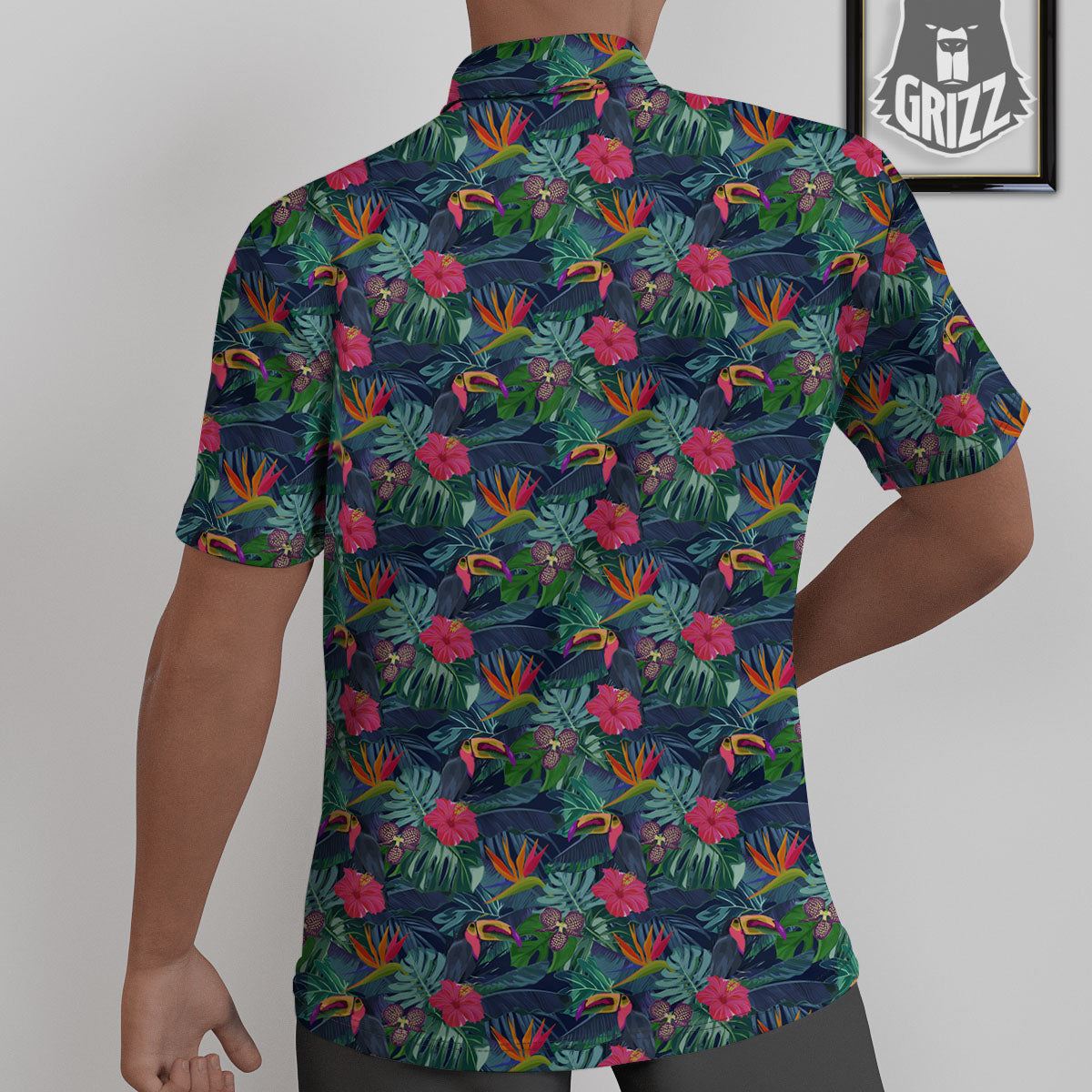 Toucan Exotic Tropical Print Pattern Untucked Shirts-grizzshop