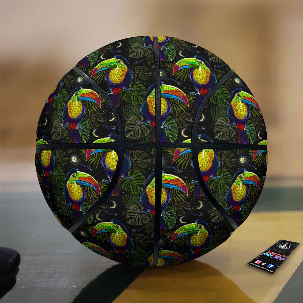 Toucan Keel Billed Tropical Print Pattern Basketball