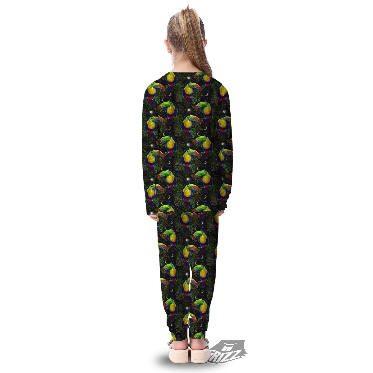 Toucan Keel Billed Tropical Print Pattern Kid's Pajamas-grizzshop