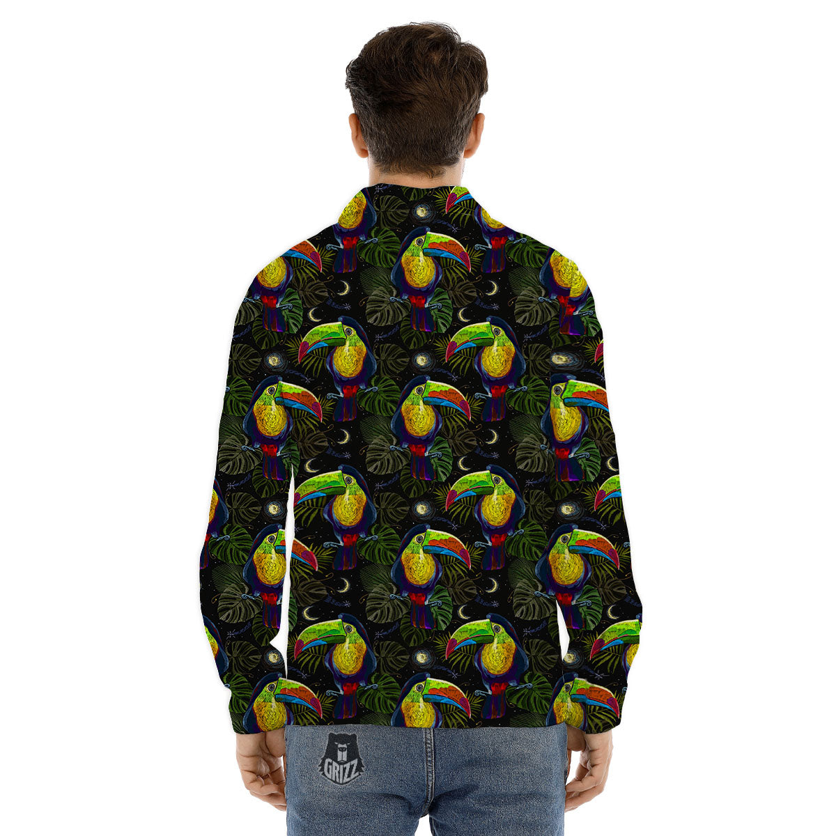 Toucan Keel Billed Tropical Print Pattern Men's Dress Shirts-grizzshop