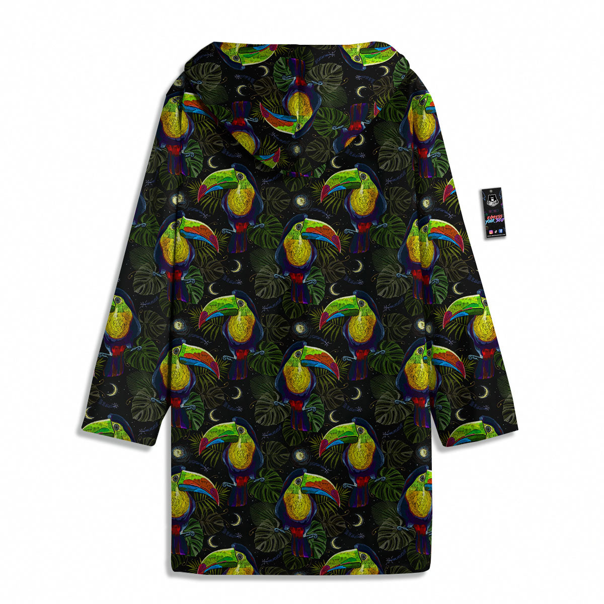 Toucan Keel Billed Tropical Print Pattern Men's Windbreaker Jacket-grizzshop