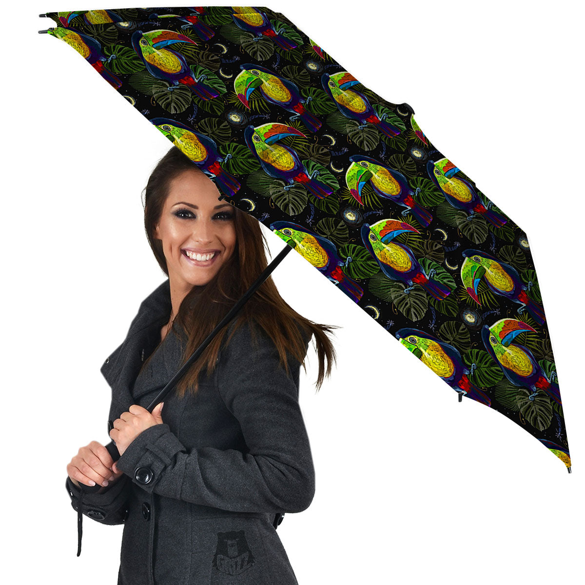 Toucan Keel Billed Tropical Print Pattern Umbrella-grizzshop