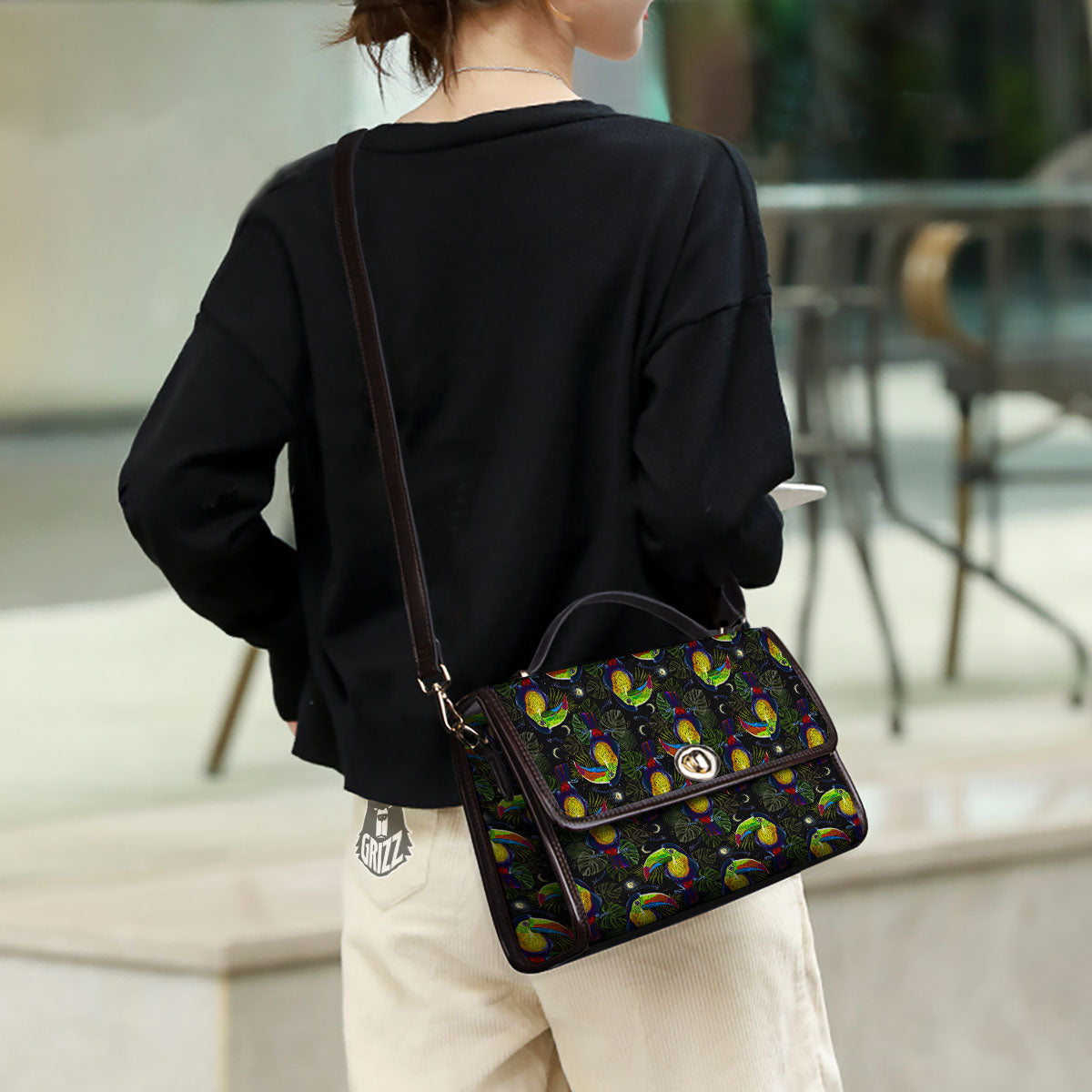 Toucan Keel Billed Tropical Print Pattern Women's Satchel Bag-grizzshop