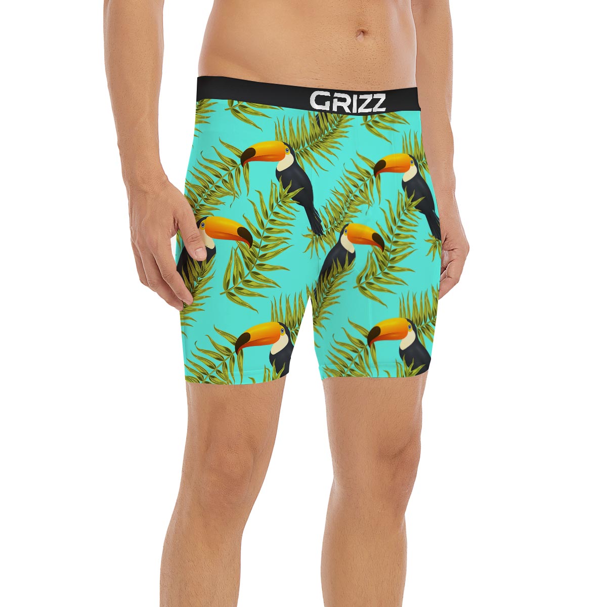 Toucan Toco Print Pattern Boxer Briefs-grizzshop