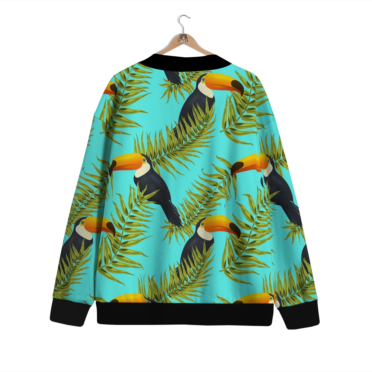 Toucan Toco Print Pattern Cardigan-grizzshop