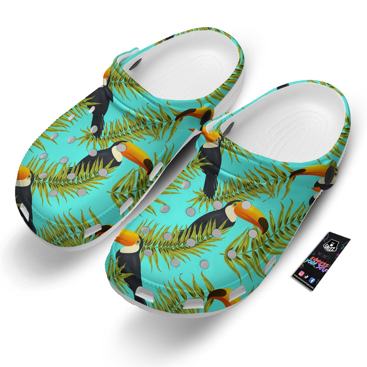 Toucan Toco Print Pattern Clog-grizzshop
