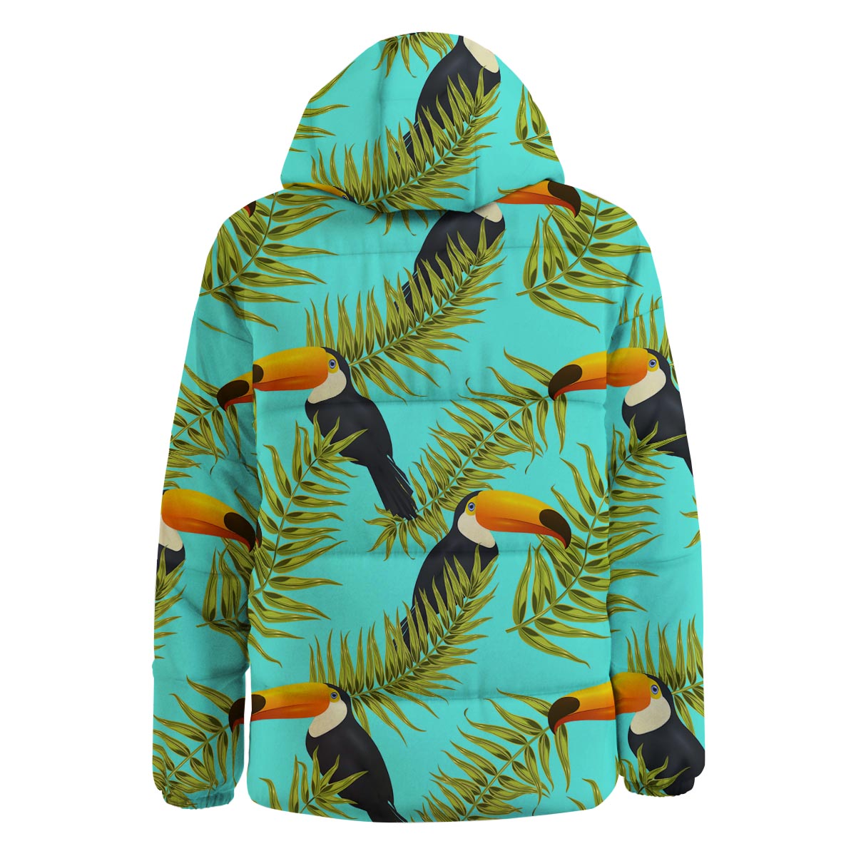 Toucan Toco Print Pattern Down Jacket-grizzshop