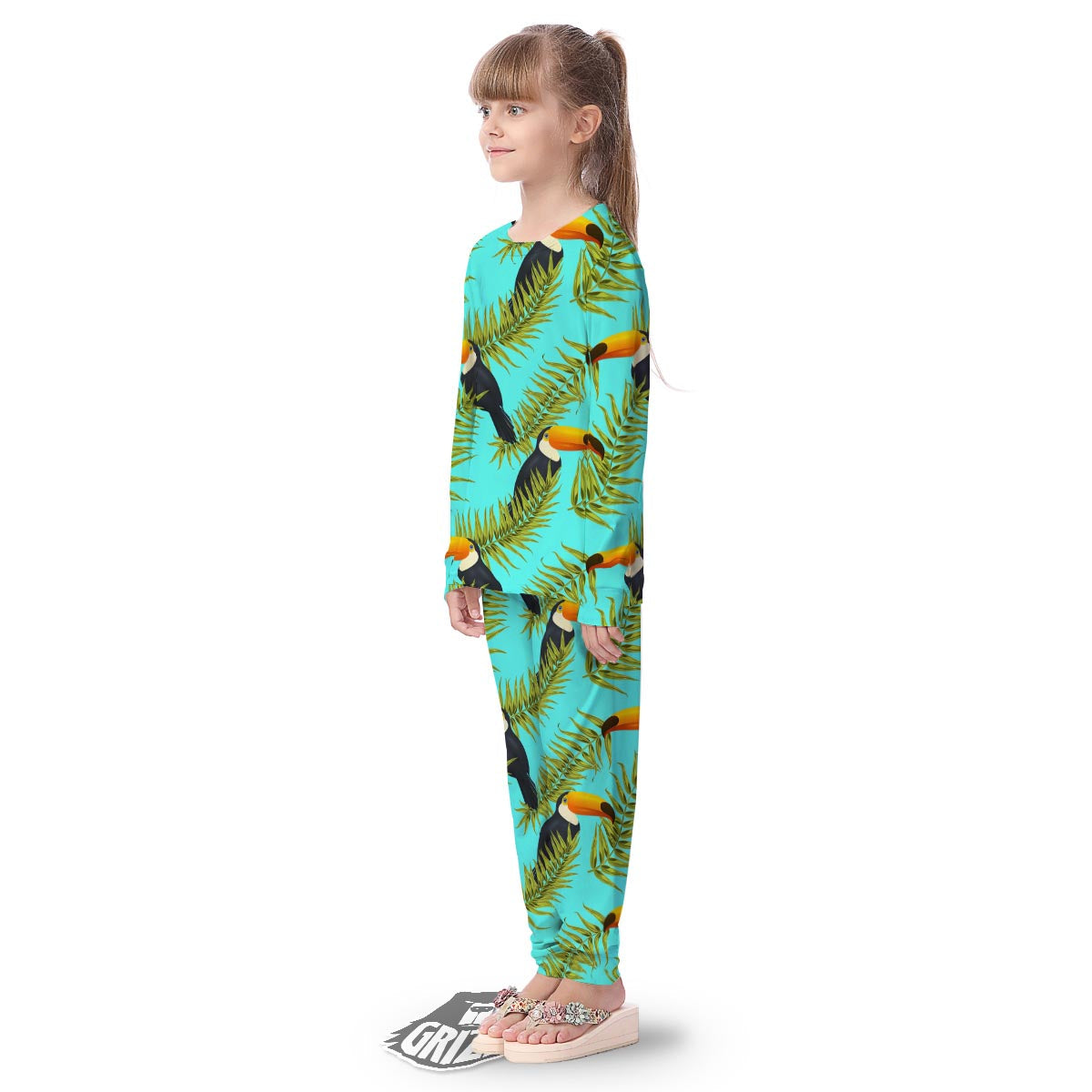 Toucan Toco Print Pattern Kid's Pajamas-grizzshop