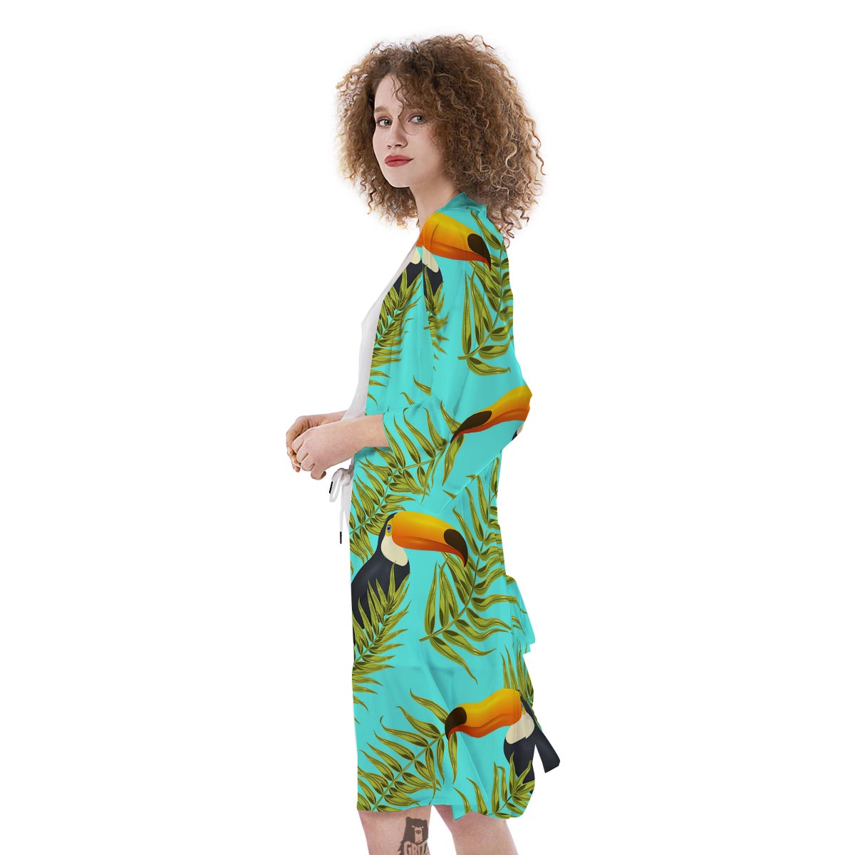Toucan Toco Print Pattern Kimono-grizzshop