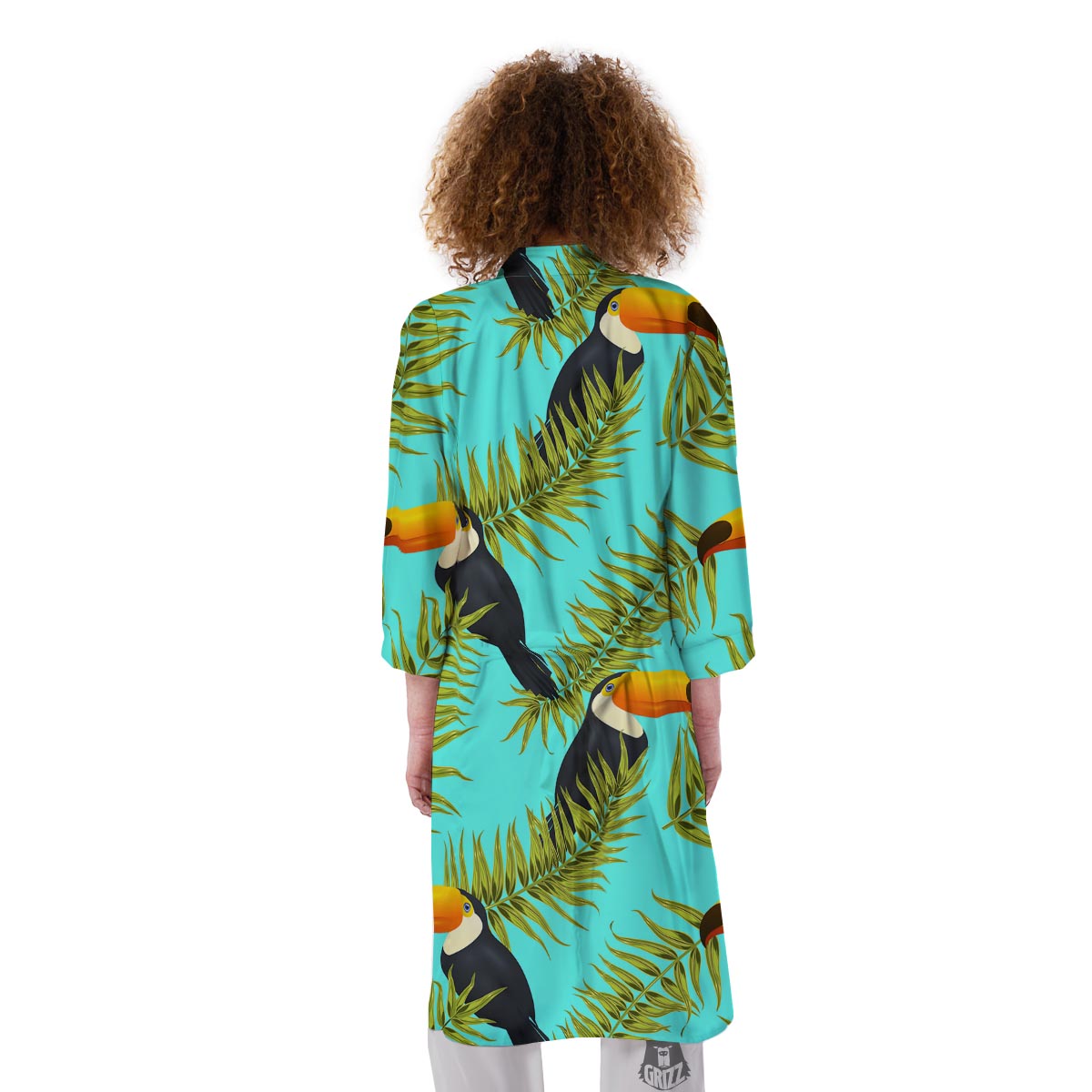 Toucan Toco Print Pattern Kimono-grizzshop