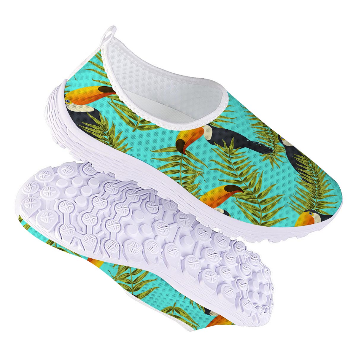Toucan Toco Print Pattern Nurse Shoes-grizzshop
