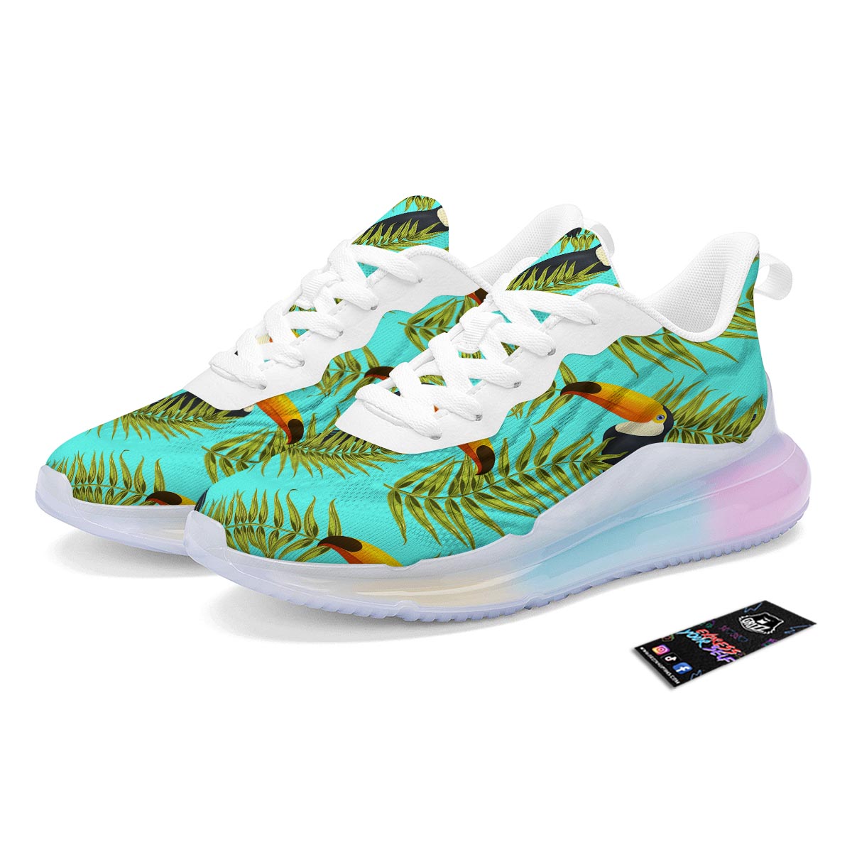 Toucan Toco Print Pattern Running Sneakers-grizzshop