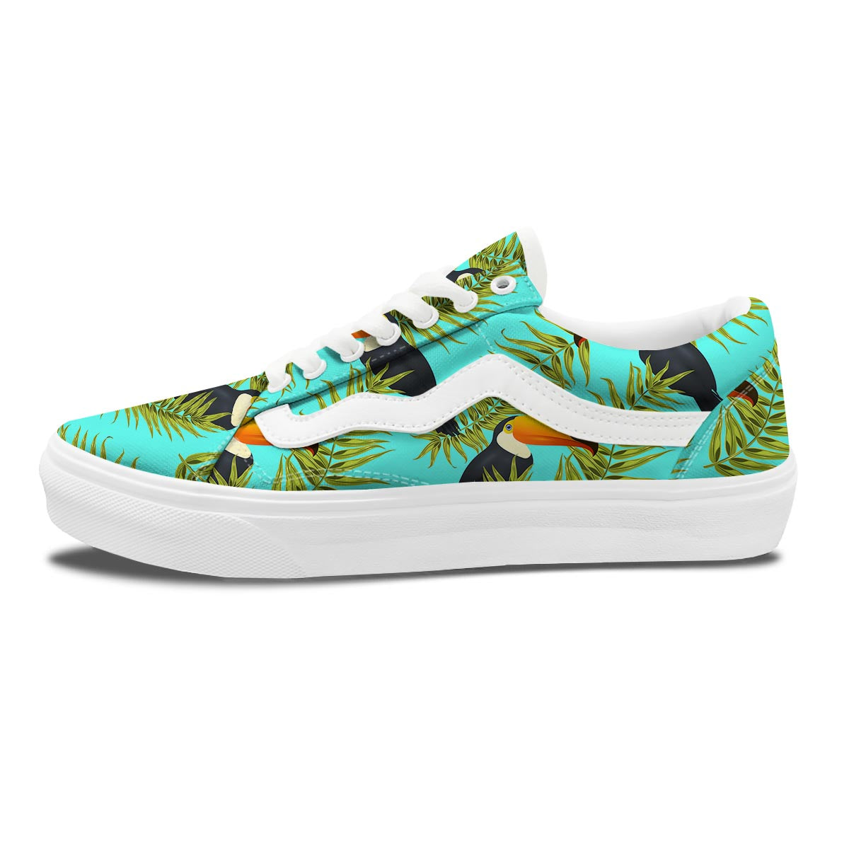 Toucan Toco Print Pattern Skate Shoes-grizzshop