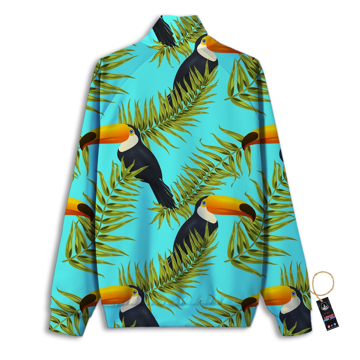 Toucan Toco Print Pattern Track Jacket-grizzshop