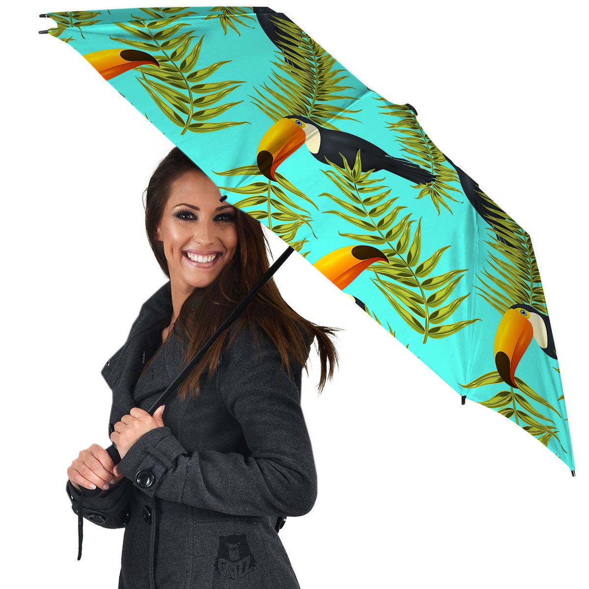 Toucan Toco Print Pattern Umbrella-grizzshop