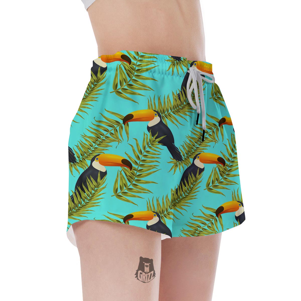 Toucan Toco Print Pattern Women's Shorts-grizzshop
