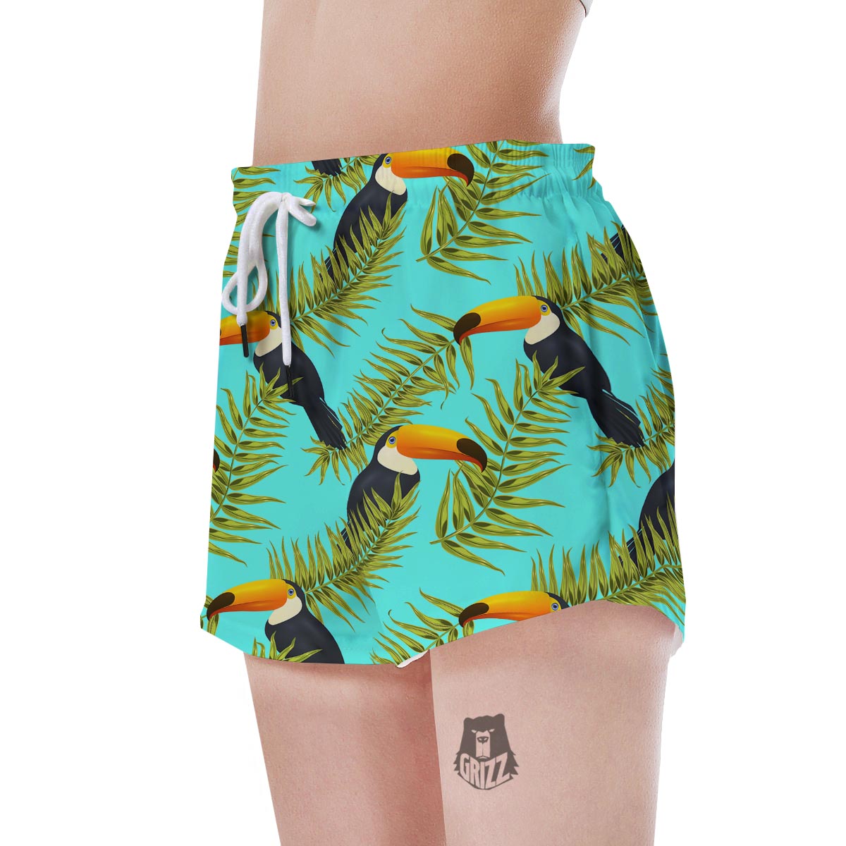 Toucan Toco Print Pattern Women's Shorts-grizzshop
