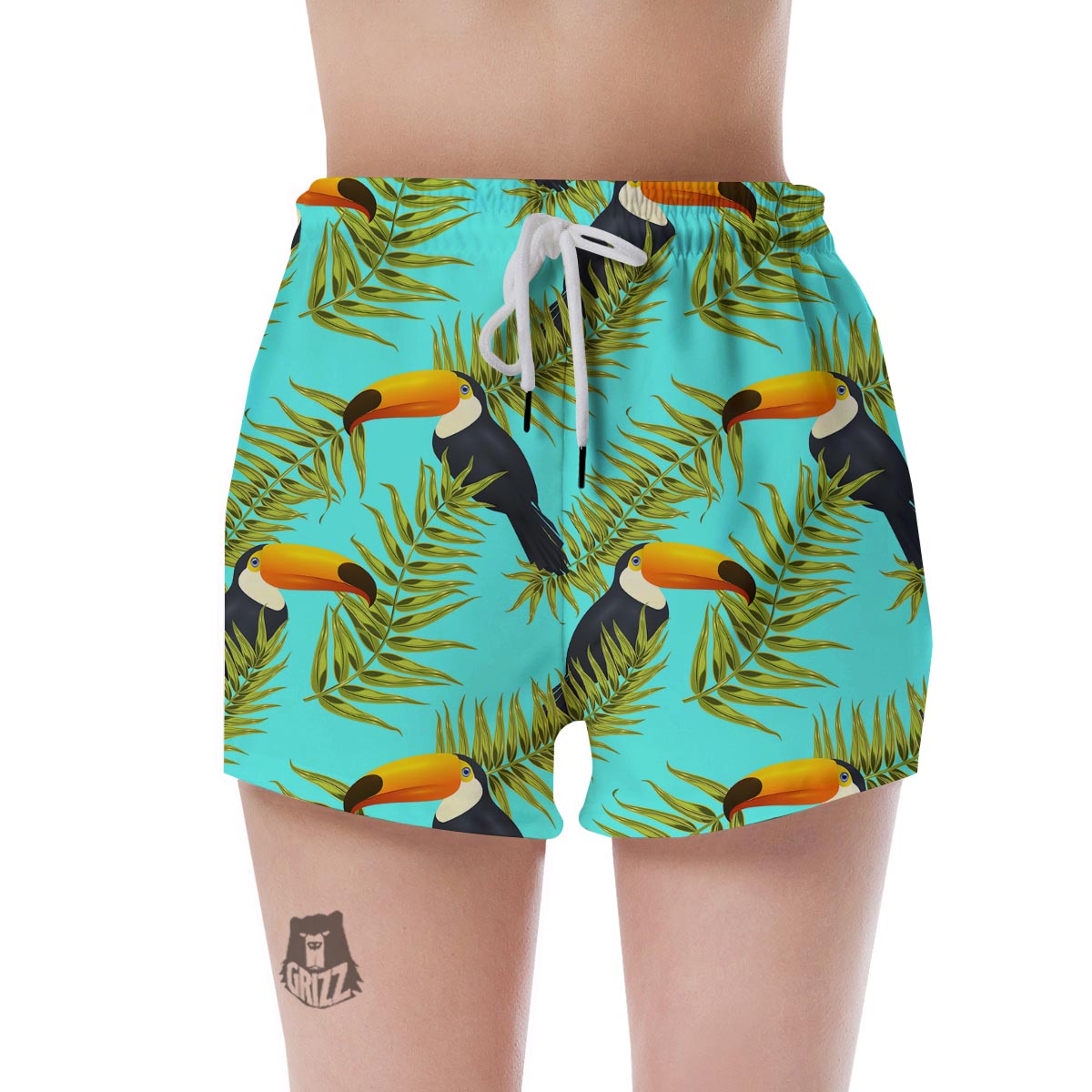 Toucan Toco Print Pattern Women's Shorts-grizzshop