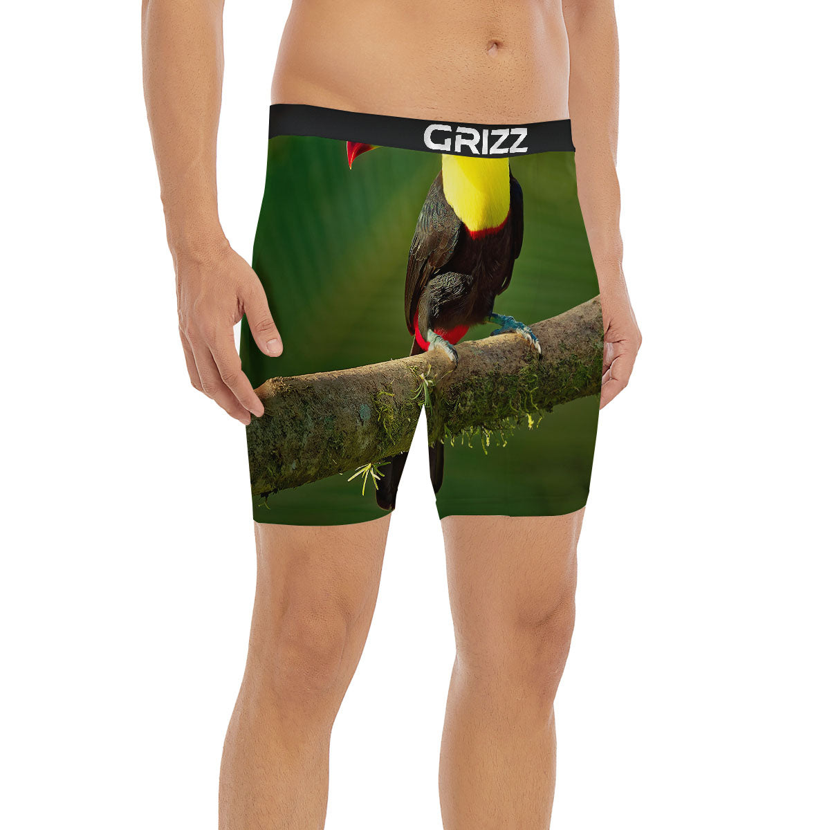Toucan Tropical Toco Print Boxer Briefs-grizzshop