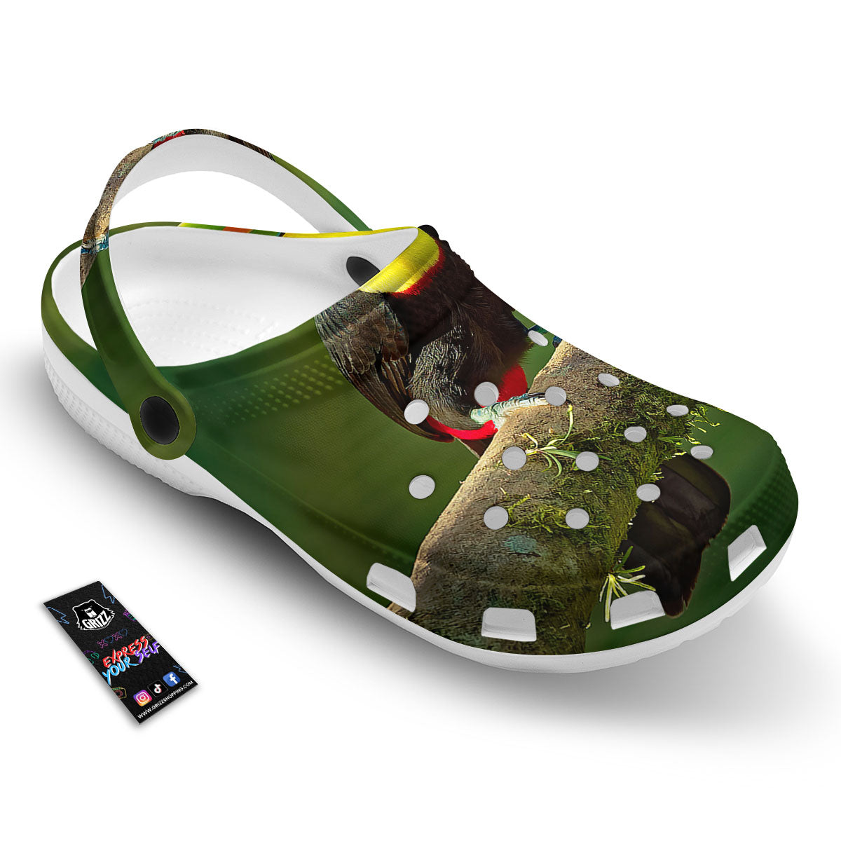 Toucan Tropical Toco Print Clog-grizzshop