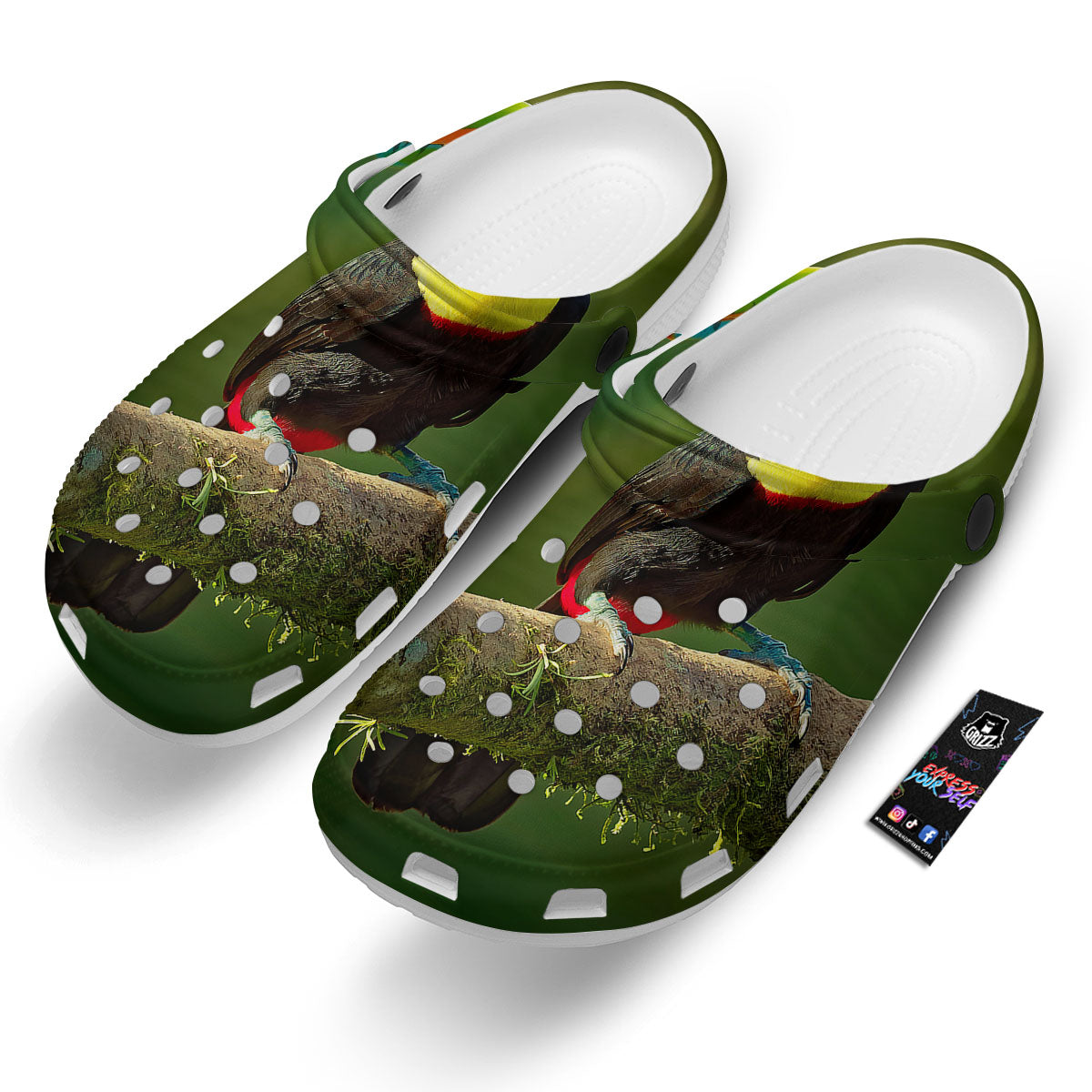 Toucan Tropical Toco Print Clog-grizzshop