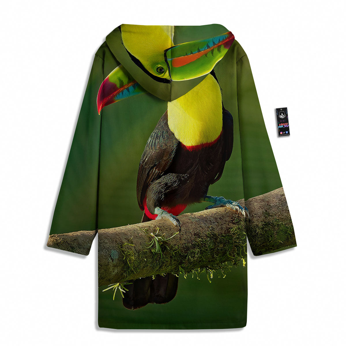 Toucan Tropical Toco Print Men's Windbreaker Jacket-grizzshop