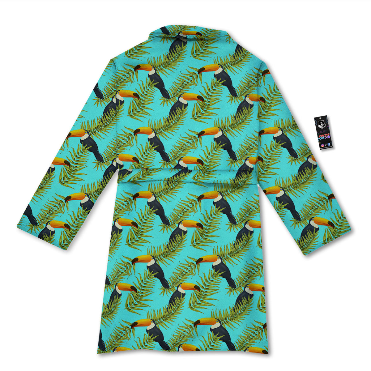 Toucan Tropical Toco Print Pattern Bathrobe-grizzshop