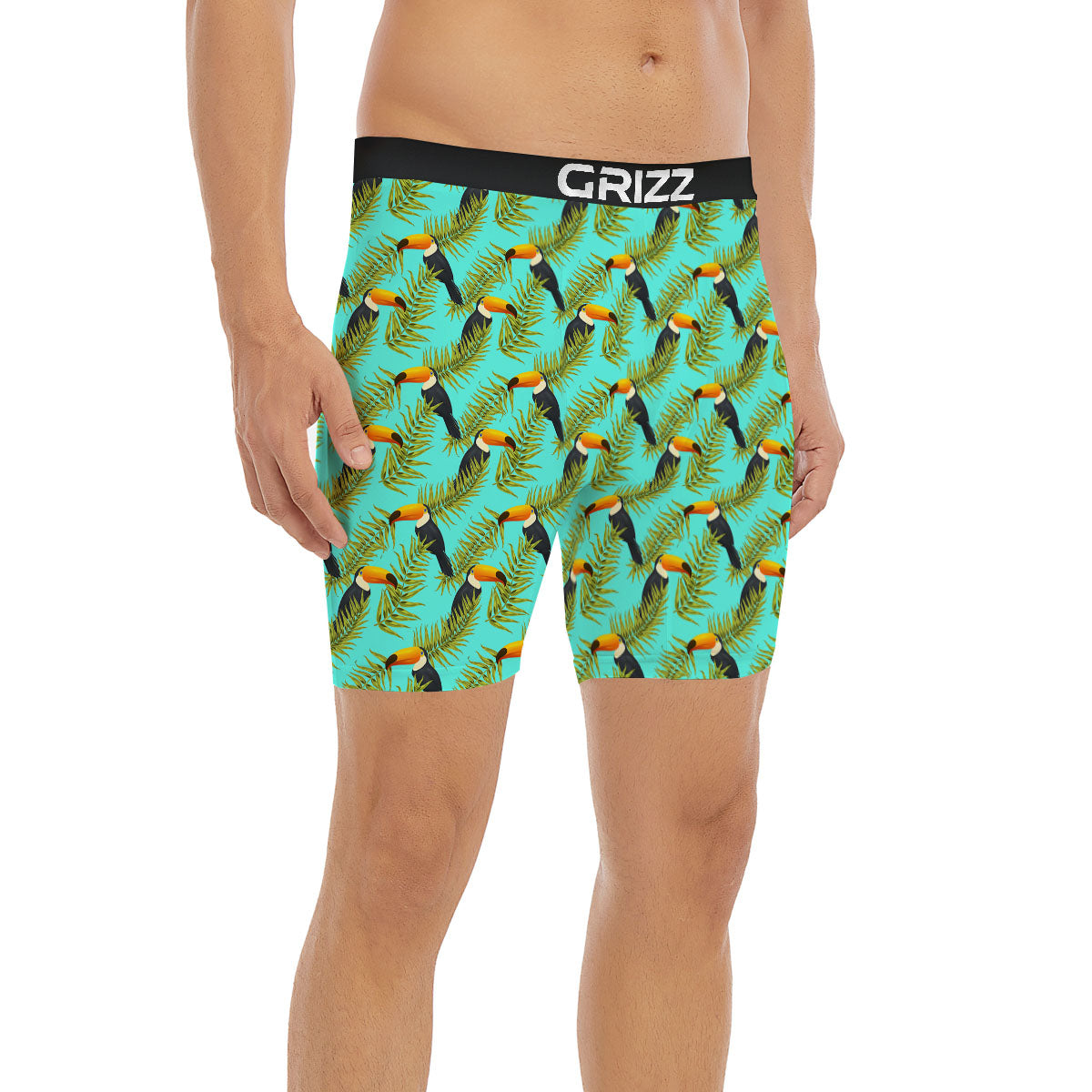 Toucan Tropical Toco Print Pattern Boxer Briefs-grizzshop