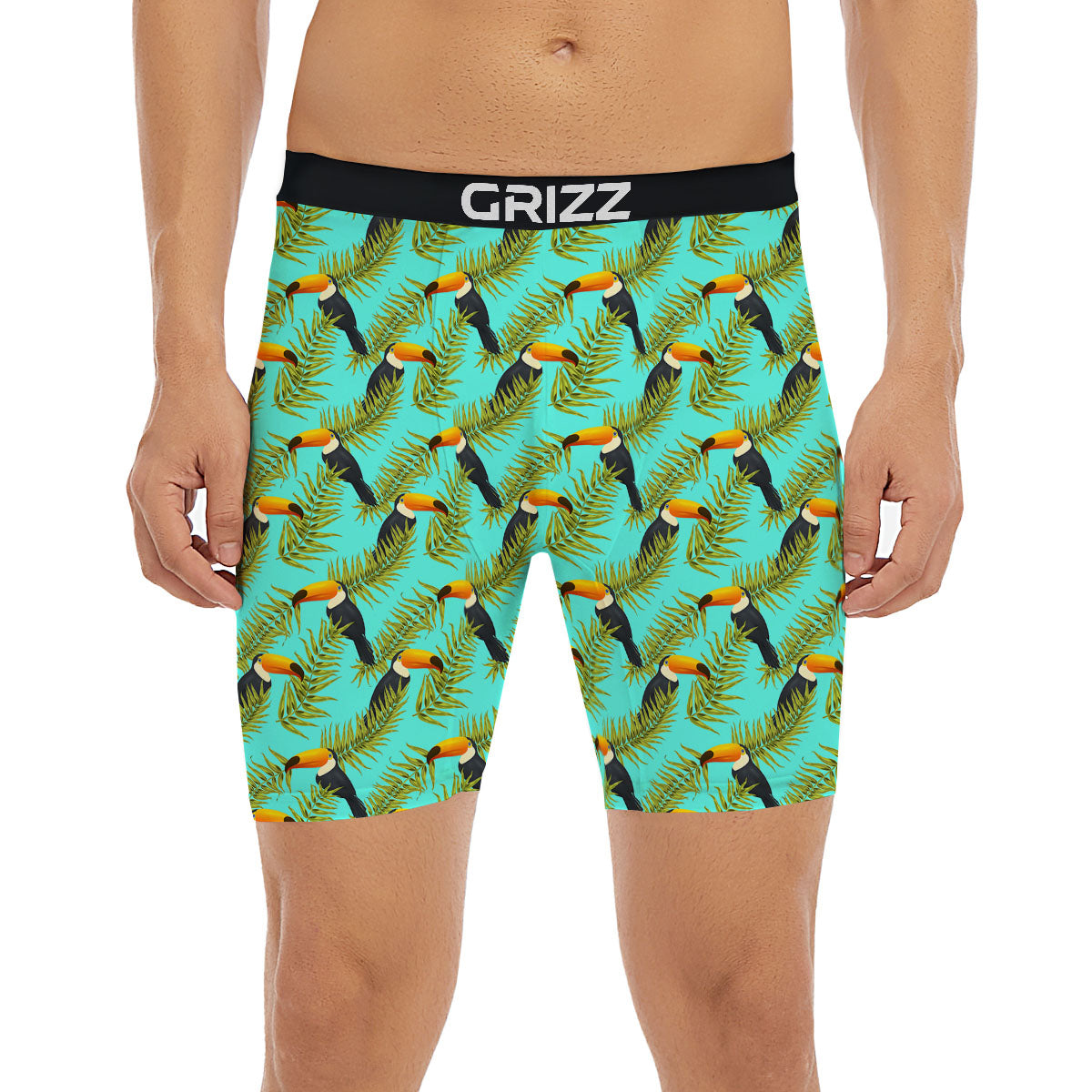 Toucan Tropical Toco Print Pattern Boxer Briefs-grizzshop
