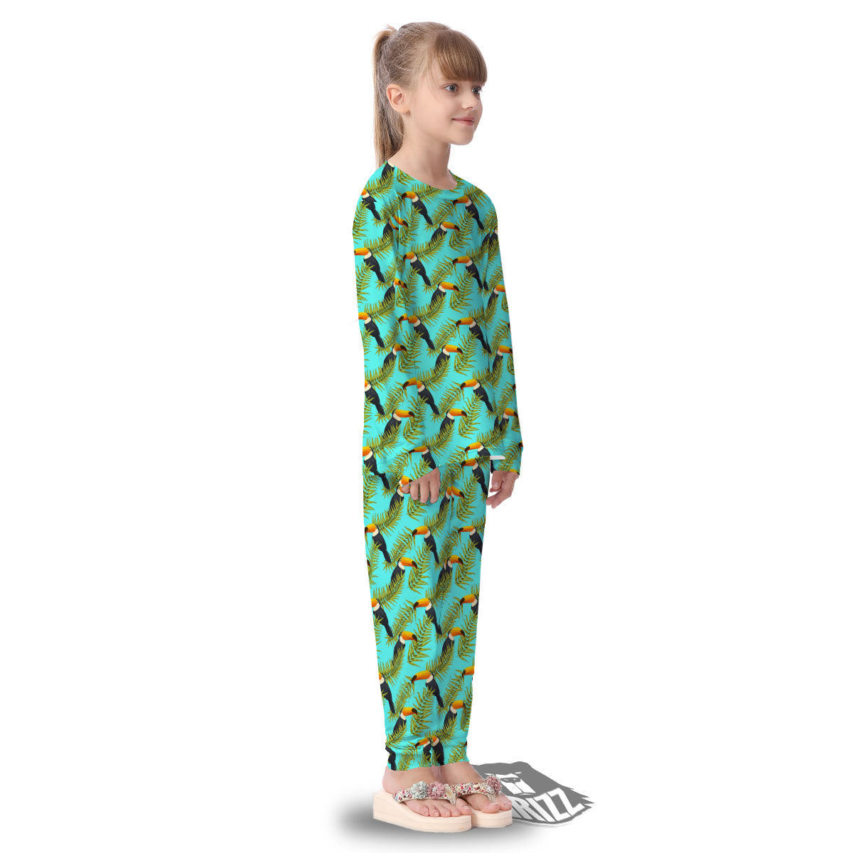 Toucan Tropical Toco Print Pattern Kid's Pajamas-grizzshop