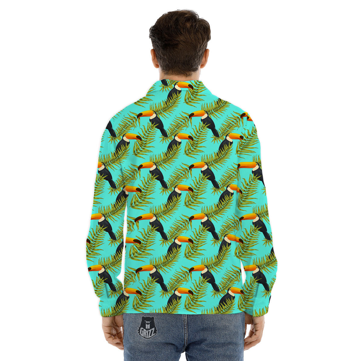 Toucan Tropical Toco Print Pattern Men's Dress Shirts-grizzshop