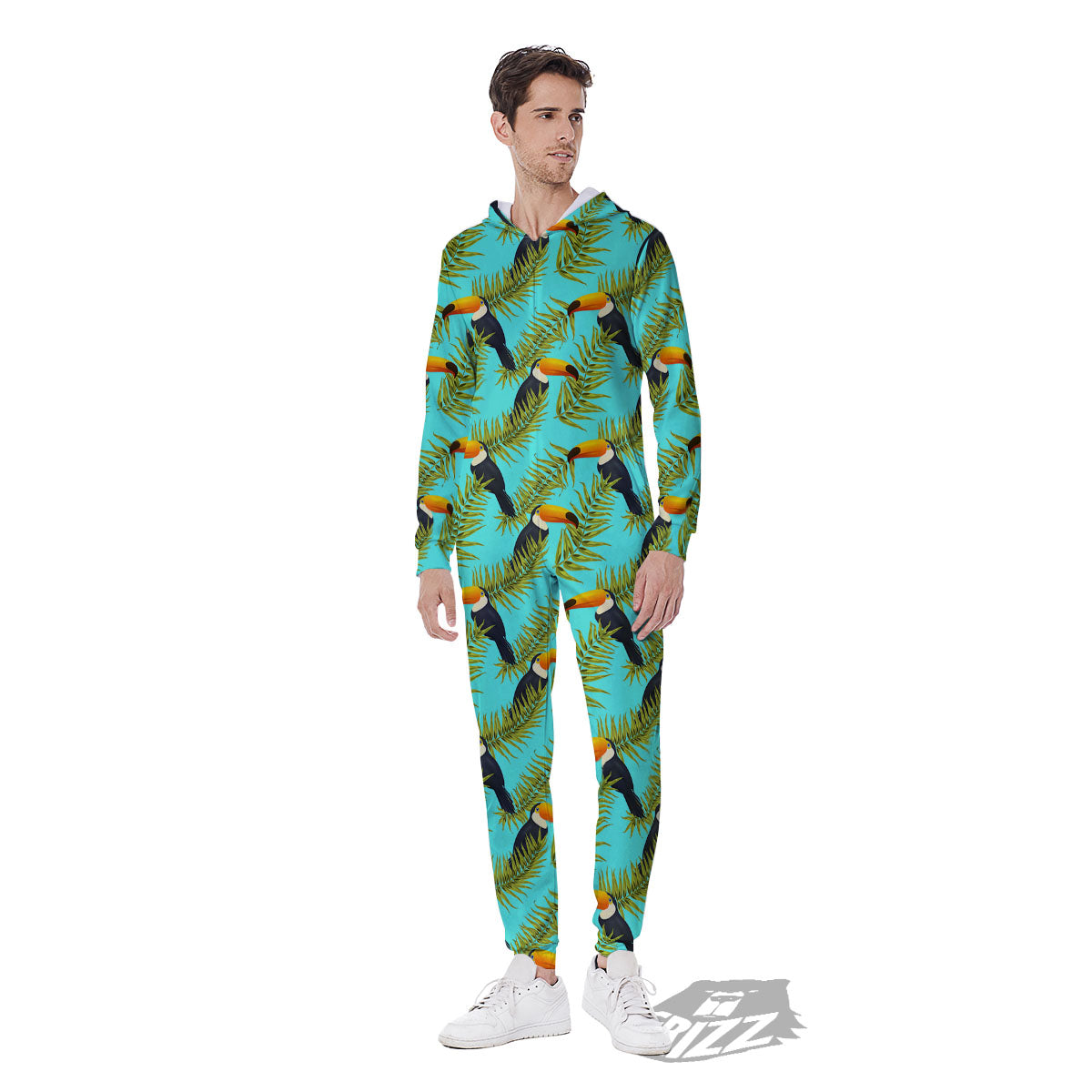 Toucan Tropical Toco Print Pattern Men's Jumpsuit-grizzshop