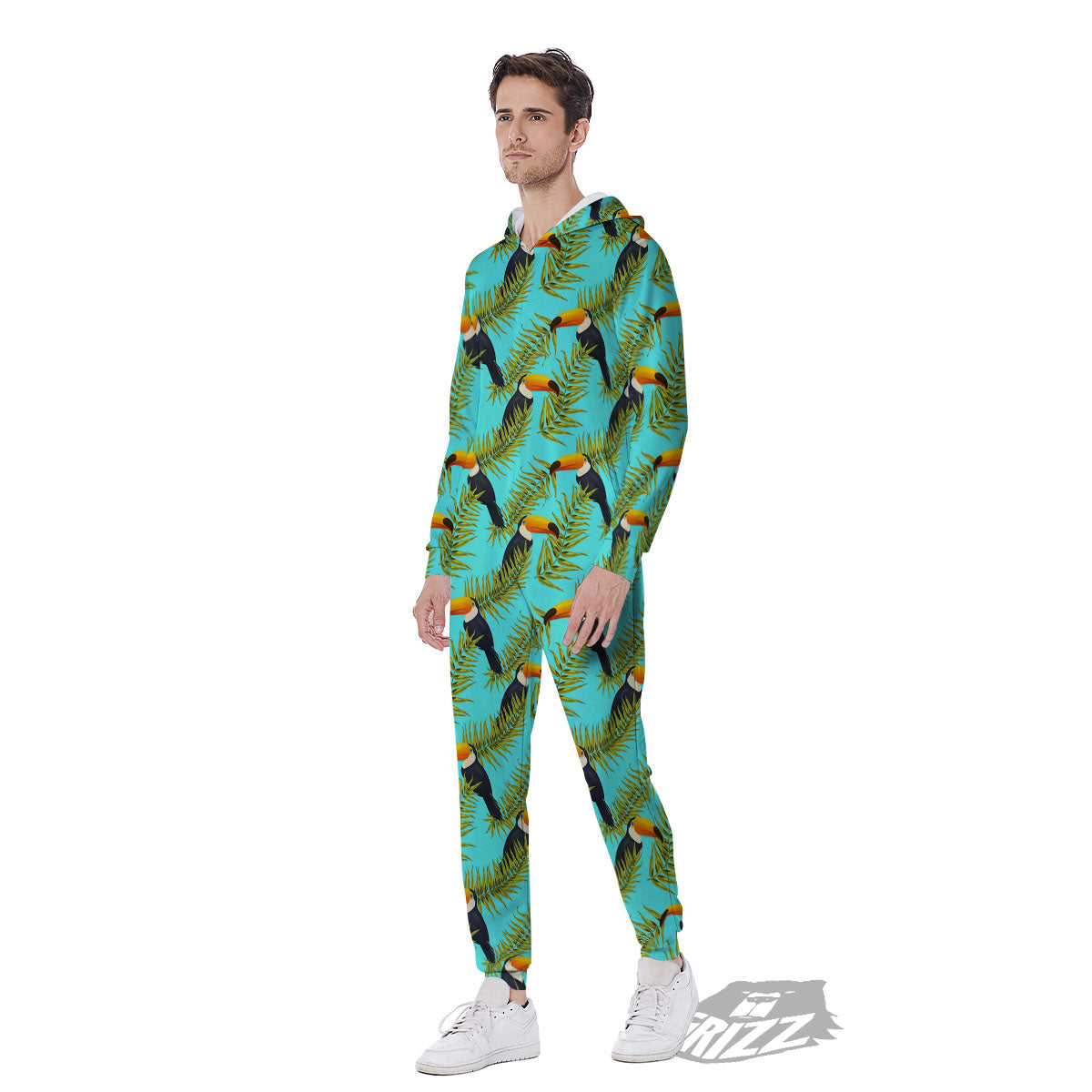 Toucan Tropical Toco Print Pattern Men's Jumpsuit-grizzshop